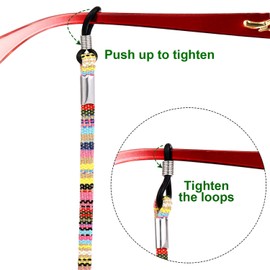 Frienda 8 Pieces Eyeglass Holder Strap Eyeglass Chain Cord Lanyard for Women(Eye-catching Colors)