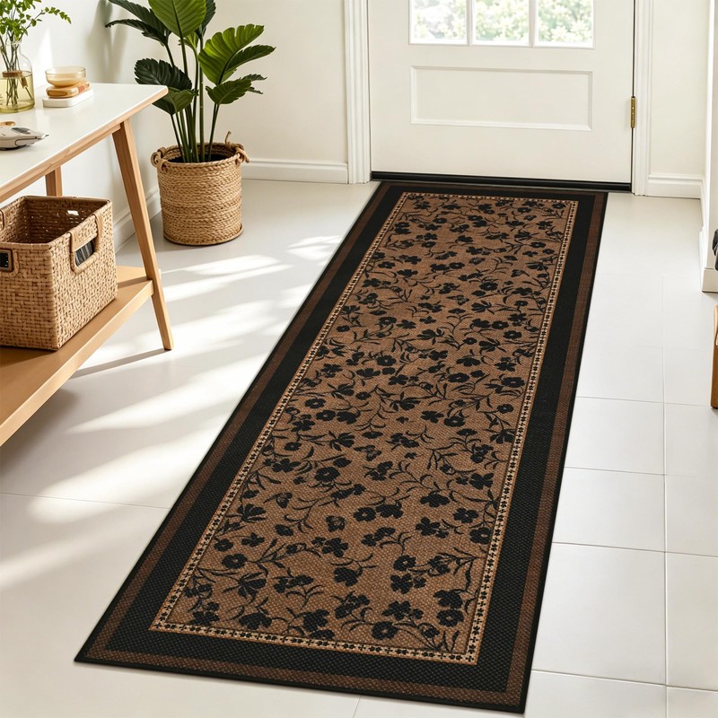 DweIke Easy Jute Non Slip Runner Rug, 2x6 Kitchen Runner
