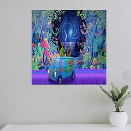 DHAYAXI Scooby Trippy Tapestry Cartoon Anime Tapestry Aesthetic Mushroom TapestryWall Tapestry Hanging Banner Decorations for Art Poster Livingroom Dorm Bedroom！ - main image size: 60" x 80"