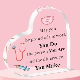 QMVMV Nurse Gifts For Women Acrylic Plaque Nurses Week Gifts Nursing Graduation Gift Nurse Practitioner Gifts