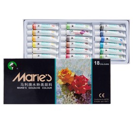 Marie's Extra Fine Gouache Set of 18 Extra Fine Gouache 12 ml Tubes by Marie's