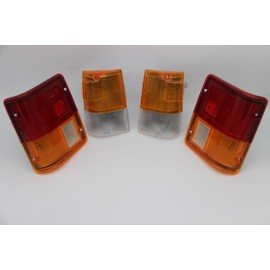 Turn Signals And Tail Lights Compatible with Mitsubishi Pajero/Montero/Raider 1982 1983 1984 1985 1986 1987 1988 1989 1990 Complete Set assembly Halogen Amber Red Color
