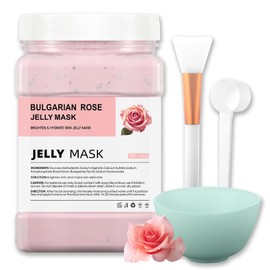 Jelly Face Mask Peel Off Powder 650g Jelly Face Mask Set Moisturizing and Hydrating Repair and Smooth Skin Care for Home Salon Spa Kit (BULGARIAN ROSE)