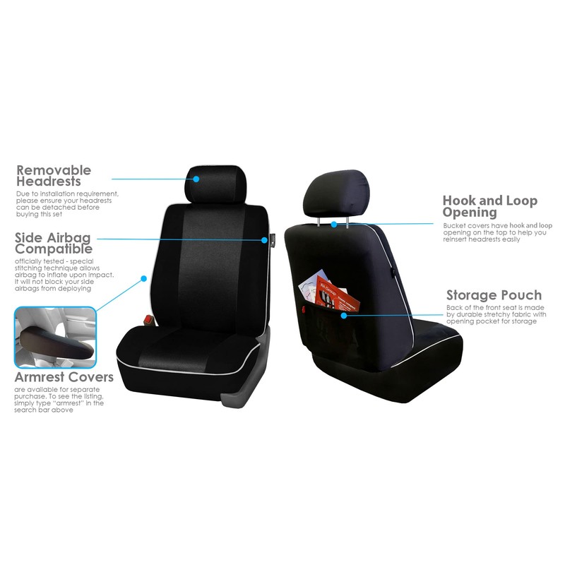 FH Group Car Seat Covers Three Row 8 Seater Cloth