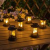 Beautyard Outdoor Solar Candles Lights Flickering Decorative Lantern Stake Lighting