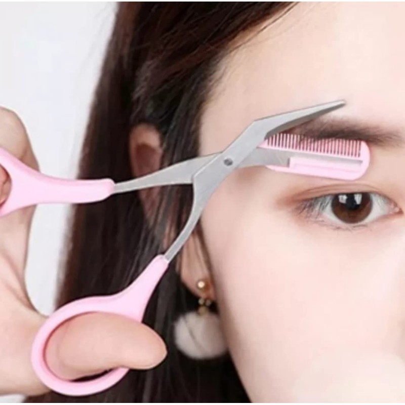 Eyebrow Shaper - Thinning Bushy Eyebrows with Scissors & Comb