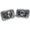 V-Spec H6054 7X6 Chrome Housing Diamond Cut Headlights Replacement Glass