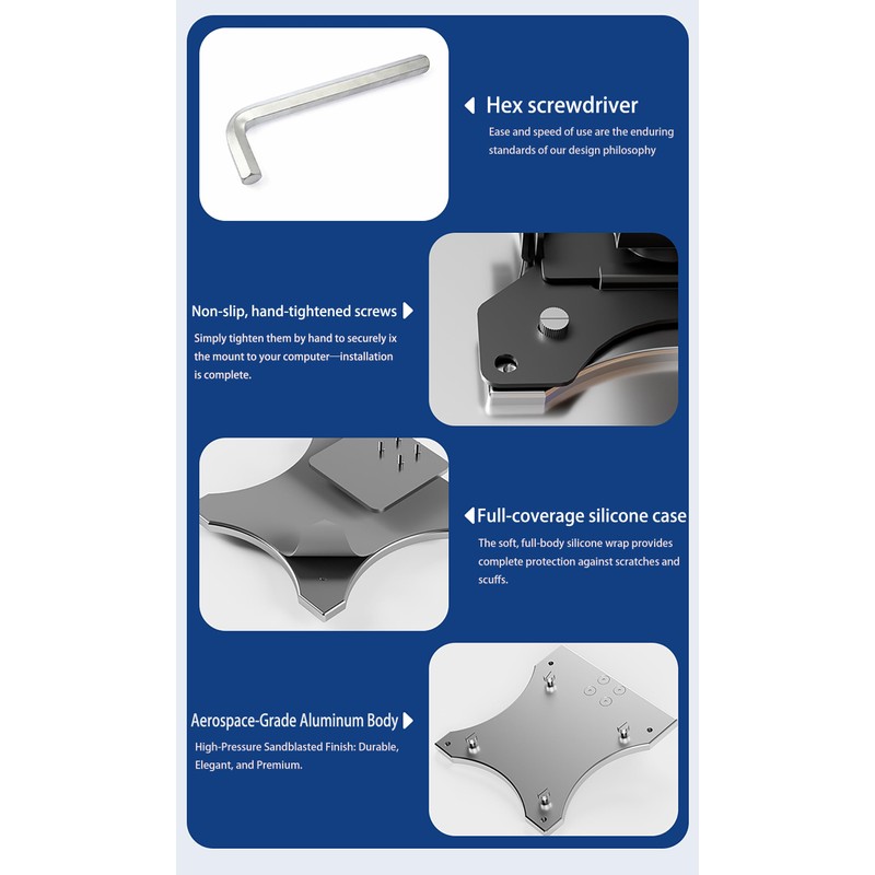VESA Mount Adapter for Apple Studio Display 27-inch, Aluminum Alloy