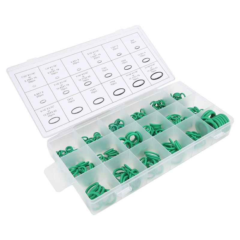 270pcs 18 Sizes Car Air Conditioning Compressor Seals Assortment Kit
