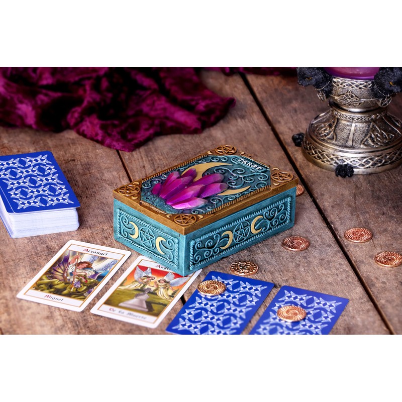 Nemesis Now Crystalline Tarot Box 14.4cm, Blue