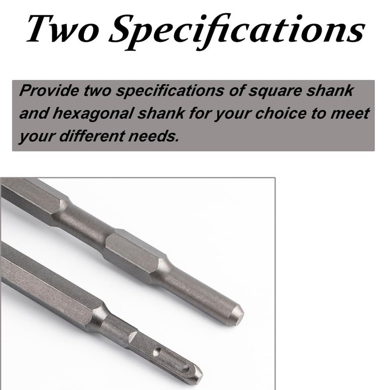 2 Pcs Plus Shank, 4 Tips Tuckpointing Mortar Raking Bit