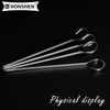 HONSHEN 5.75"Flat Stainless Skewers,Metal Potato Skewrs,Short Barbecue, Needle Barbecue Skewers,Baking