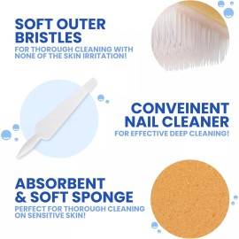 American Health Service Sterilized Cradle Scrub Brush, for Sensitive Skin, Individually Wrapped