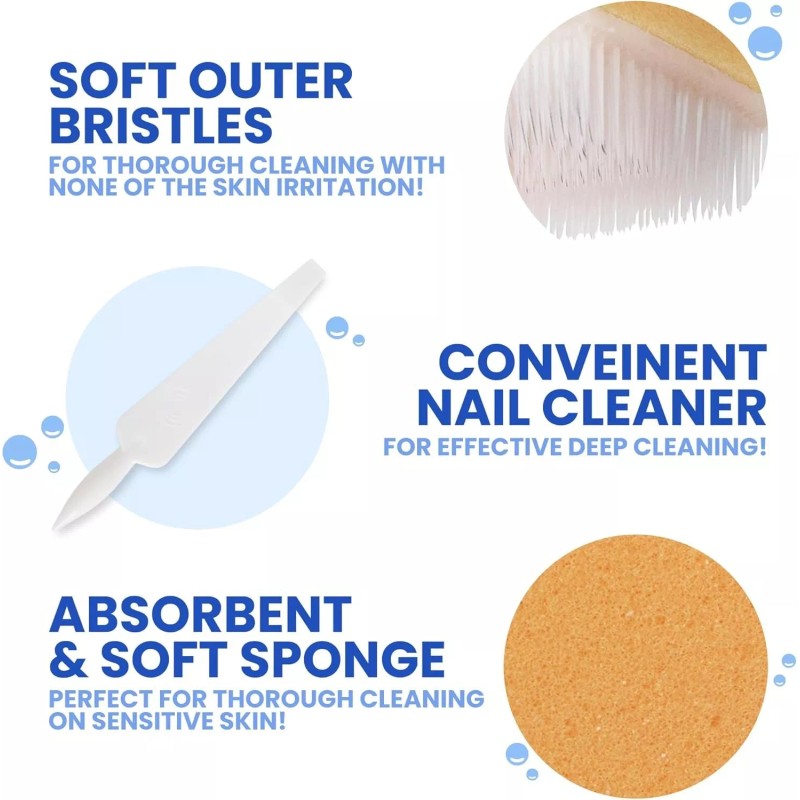 American Health Service Sterilized Cradle Scrub Brush, for Sensitive Skin,