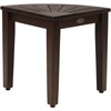 AquaTeak 15.5" Kai Mocha-Shield Corner Teak Shower Bench