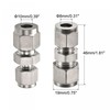 sourcing map Compression Tube Fitting 304 Stainless Steel 8mm x