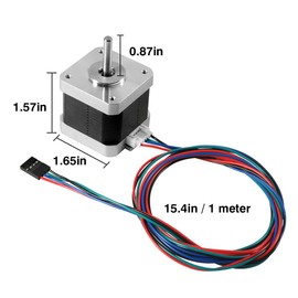 Dealikee 3D Printer Motors, Nema 17 Stepper Motor 42 Motor 1.8 Stepper Angle 42BYGH 1.7A (17HS4401) motor 4-Lead W/1m Cable for Extruder Reprap Makerbot CNC Creality
