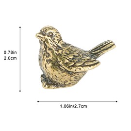 2pcs Retro Brass Sparrow Statue, Elegant Bird Figurines for Home and Office Desktop Decoration Vintage Golden(Sparrow)