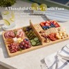 YOPPIX Pickleball Court Charcuterie Board – Bamboo Funny Pickleball Gift
