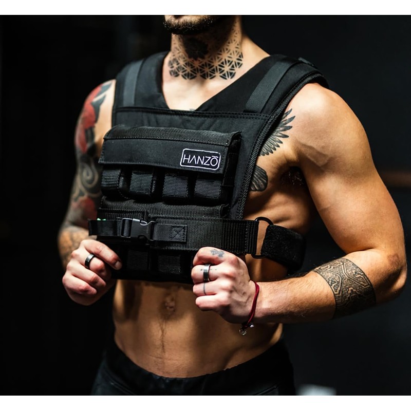 HANZO Weighted Vest for Men & Women 25lbs | 35lbs