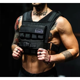 HANZO Weighted Vest for Men & Women 25lbs | 35lbs | 45lbs | 65lbs | Weight Vest With Removable Iron Weights, Adjustable Heavy Duty Weighted Workout Vest for Calisthenics & Fitness Training