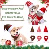 6 Pieces Pet Cat Dog Christmas Hat with Scarf pet