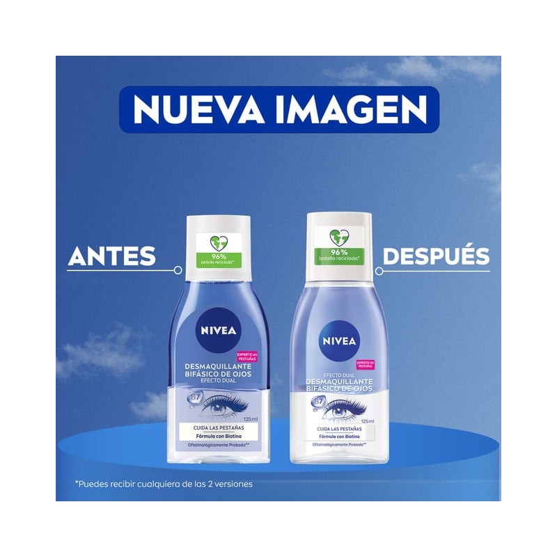Desmaquillante Bifásico De Ojos Nivea Visage 125 ml