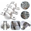 10PCS Pipe Clips 25mm, Stainless Steel 304 Pipe Strap Clamps,