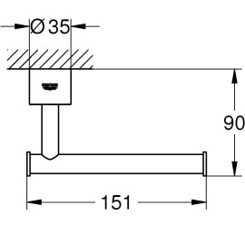 GROHE 40313 EN3 Atrio Toilet Paper Holder, Brushed Nickel - 40313EN3