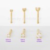 Diamond Nose Bone Nose Stud 14K Gold 20G Nose Stud