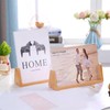 Folgtek Photo Frame, Set of 2, Clear Acrylic, Wooden Stand,