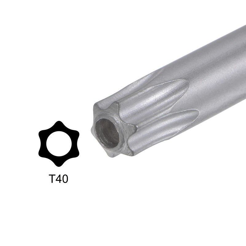 HARFINGTON 2pcs T40 Tamper Proof Torx Star Key Bit Wrench