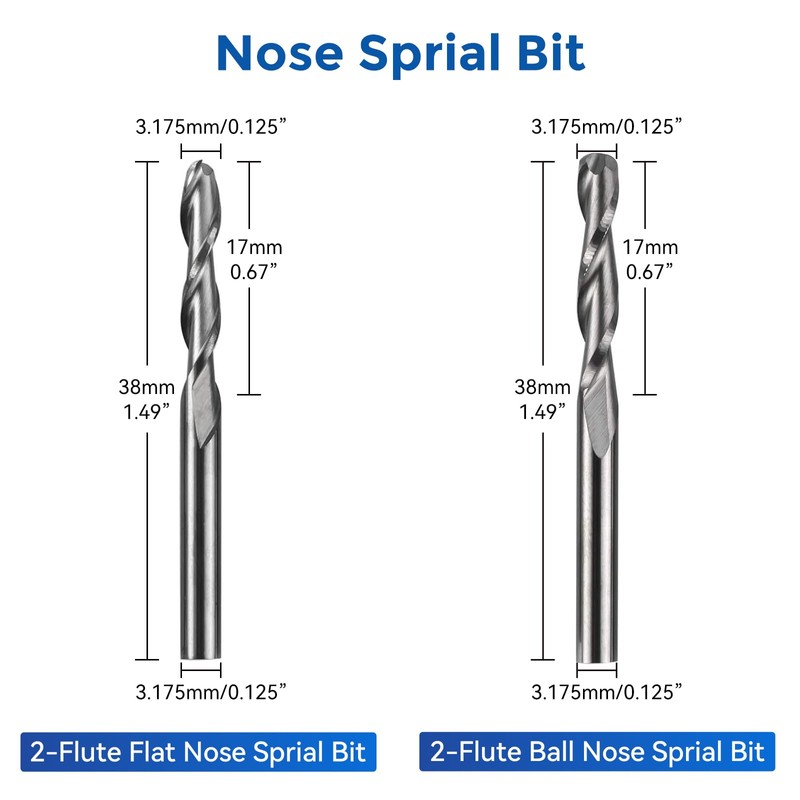 LUNYEE 40pcs End Mills CNC Router Bits with ER11, ER16