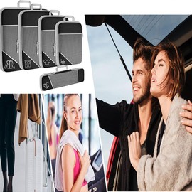 Expandable Compression Packing Cubes for Suitcases, 5 Set Lightweight Compressible Travel Packing Organizer for Carry On Suitcase, Organizer Bags Set As Travel Essentials