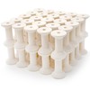WRINGKIT 50 Pieces Wooden Spools for Crafts, Barrel Empty Thread