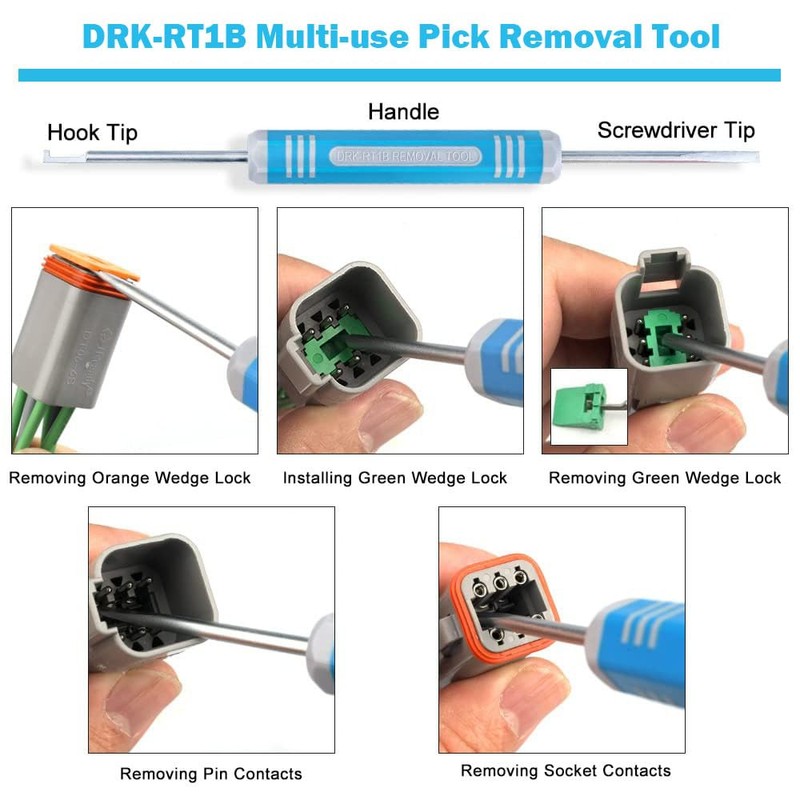JRready ST6246 Deutsch 2 Pin Connector 10 Sets, DT04-2P DT06-2S