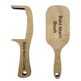 1Pc Bald Comb And 1Pc Bald Brush, Interesting Combs, Creative Combs, Funny Gifts, Gifts For Men