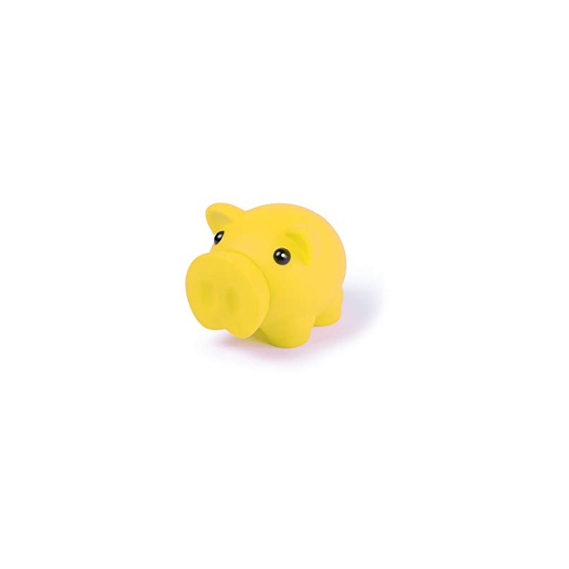 Soft Body Rubber Piggy Bank in Vibrant Colours, Original Small