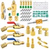 Tujoe 12 Pcs Air Conditioning Refrigerant Compact Ball Valve Coupler