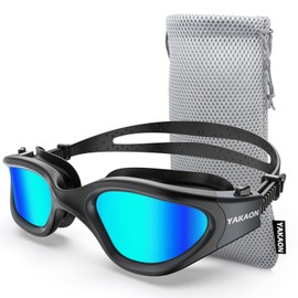 YAKAON G1 Polarized Swimming Goggles, Wide View Swim Goggles Anti-Fog for Men Women Adult