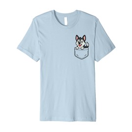Cute Husky Puppy Pocket Pal Funny Husky Dog Lover Art Premium T-Shirt