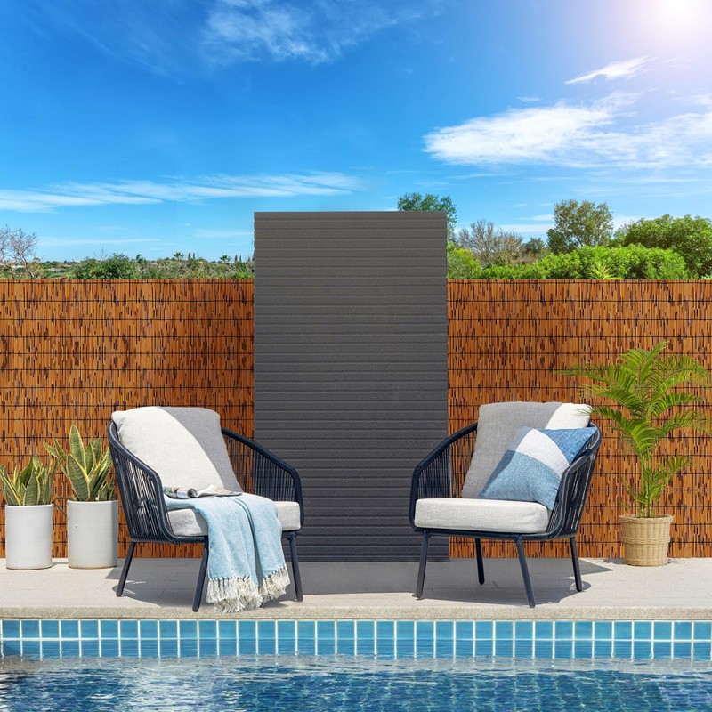 KOIUEYW Bamboo Reed Fencing, Light Russet Bamboo Screens Outdoor, Decorative