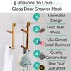 Over Shower Door Towel Hook - No Drill, No Rust,