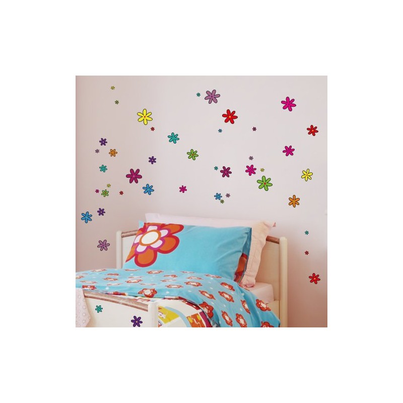 Wandkings Flower Design 1 Wall Sticker Set, 56 Stickers, 2