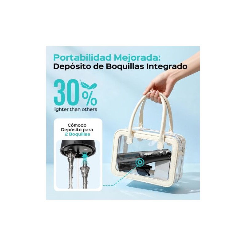 COSLUS C51 Irrigador Bucal de Viaje Portátil, Diseño compacto e