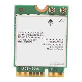 WiFi 6 Wireless Card Dual Band 574Mbps On 2.4GHz 2400Mbps On 5GHz 802.11AX AX201NGW Wireless Network Card for Laptop