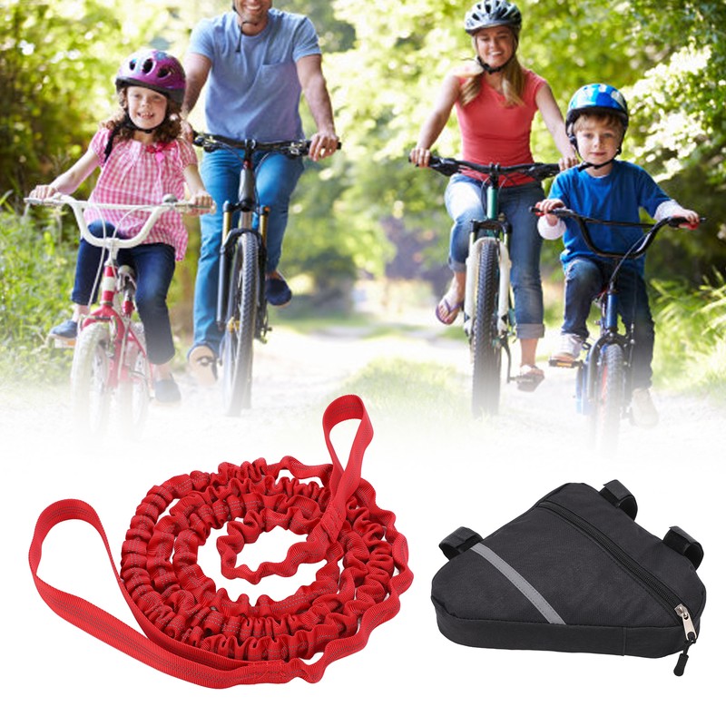 Bike Tow Bungee Attachment Rope Bicycle Pull Behind Strap Traction