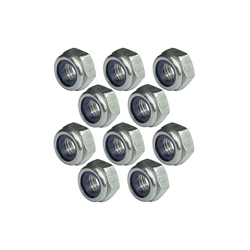 AERZETIX - C49568 - Set of 10 locking nuts, stop