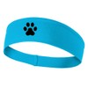 Dog Paw Graphic Printed Moisture Wicking Headbands - Sky Blue