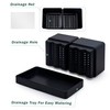 Herb Garden Planter Set with Saucer, Black, 76-Q-B-1